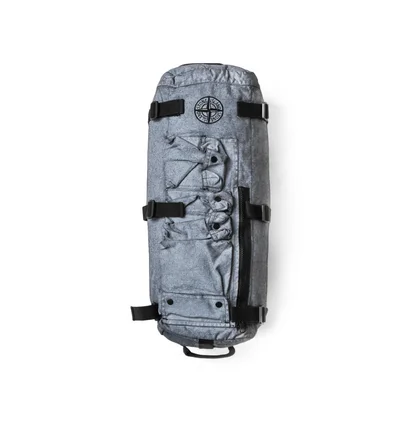 Stone Island Canvas Placcato One Shoulder Bag (Grau)