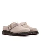 Dr. Martens Isham Faux Shearling Lined Suede Mules (Beige)