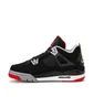 Air Jordan 4 Retro (GS) 'Black Cement' (Schwarz / Rot)