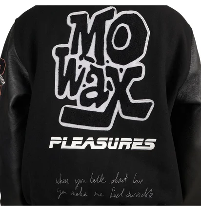 Pleasures x Unkle Mowax Varsity (Schwarz / Weiß)