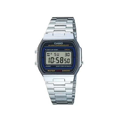 Casio A164WA-1VES (Silber / Schwarz)