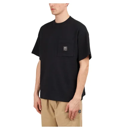 Brain Dead Mini Waffle Mock Neck T-Shirt (Schwarz)