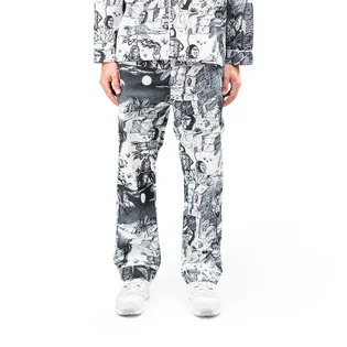 Brain Dead Wild Things Pajama Bottoms (Schwarz / Weiß)