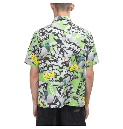 P.A.M. Collage Short Sleeve Shirt (Grün)