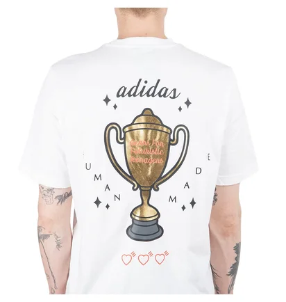 adidas x Human Made Graphic T-Shirt (Weiß / Burgundy)