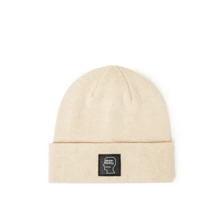 Brain Dead Logo Head Wool Beanie (Creme)