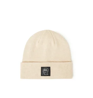 Brain Dead Logo Head Wool Beanie (Creme)
