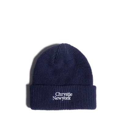 Chrystie NYC Classic Logo Beanie (Navy)