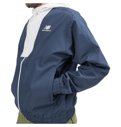 New Balance Athletics Full Zip Jacket (Navy / Weiß)