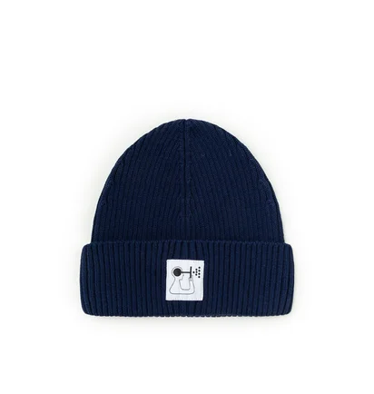 Norse Projects x Geoff McFetridge Rib Beanie (Navy)