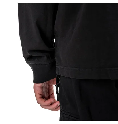 Stüssy Mock Longsleeve Crew (Schwarz)