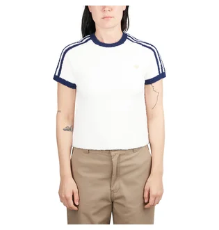adidas Knit T-Shirt (Weiß / Blau)