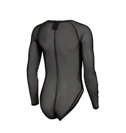 Nike WMNS Long-Sleeve Mesh Bodysuit (Schwarz)