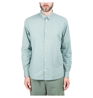 Norse Projects Hans Cotton Linen GMD Shirt (Blaugrau)