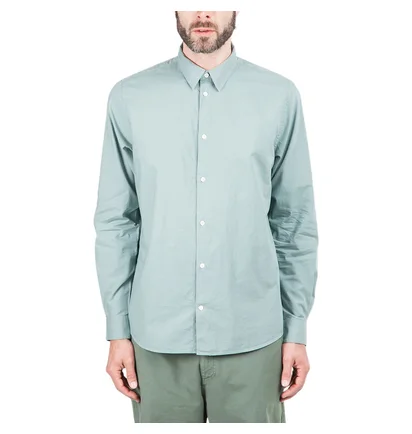 Norse Projects Hans Cotton Linen GMD Shirt (Blaugrau)