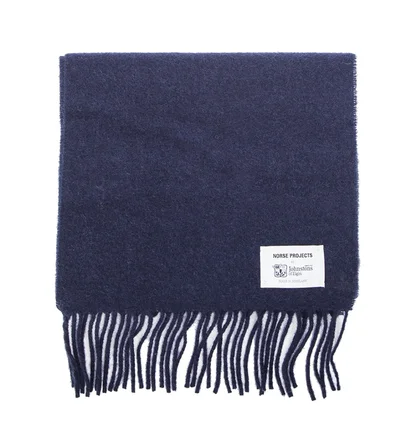Norse Projects Norse x Johnstons Lambswool Scarf (Navy)
