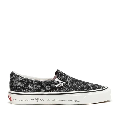 Vans Vault x Jim Goldberg UA OG Slip-On LX (Schwarz / Weiß)