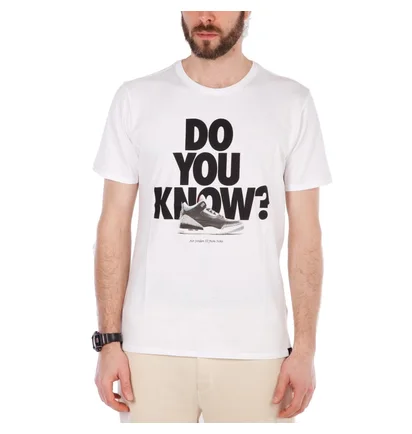 Nike Air Jordan AJ 3 'Do you know' T-Shirt (Weiß / Schwarz)