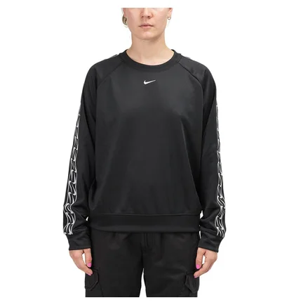 Nike WMNS Logo Crewneck (Schwarz / Weiß)