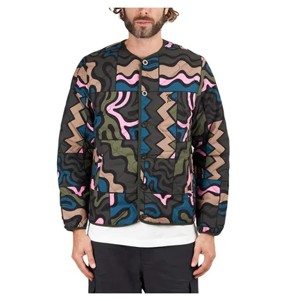Parra Gem Stone Pattern Quilted Jacket (Multi)