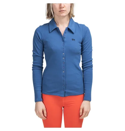 Stüssy WMNS Maya Button Down Longsleeve (Blau)