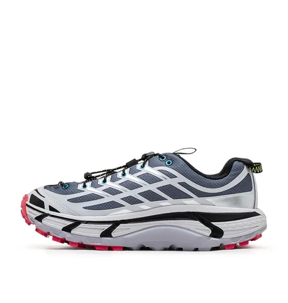 HOKA Mafate Three2 Wordmark (Grau / Rot)