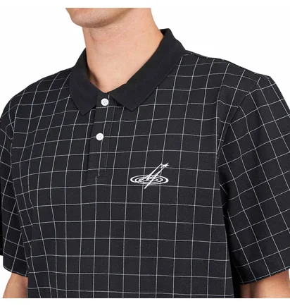 Metalwood Windowpane Polo (Schwarz)