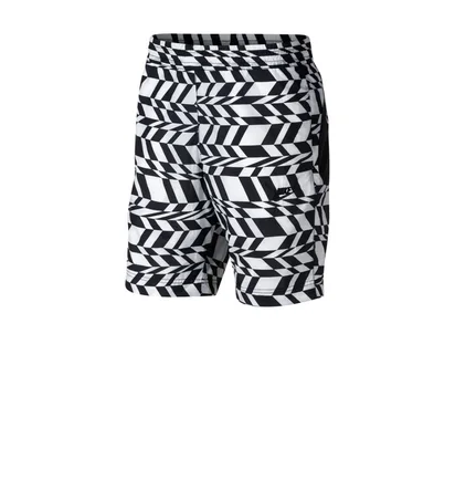 Nike NSW Printed Swoosh Woven Shorts (Weiß / Schwarz)