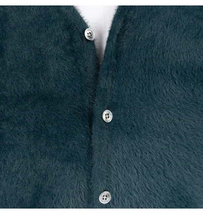 Stüssy Shaggy Cardigan (Dunkelgrün)