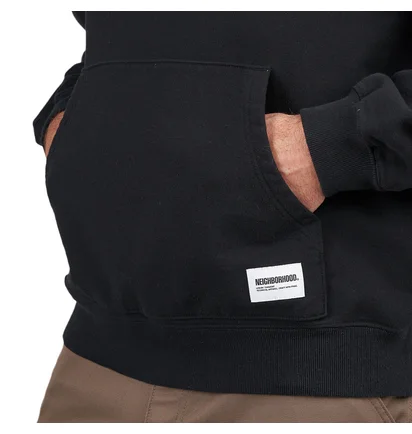 Neighborhood College Hooded Sweatshirt (Schwarz / Weiß)