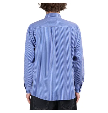 Carhartt WIP L/S Drake Shirt (Blau / Weiß)