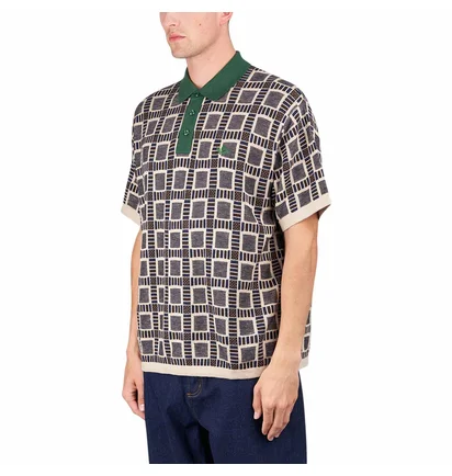 adidas x Brain Dead Polo (Beige / Grün)