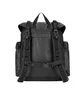 Stone Island Mussola Gommate Canvas Print Backpack (Schwarz)