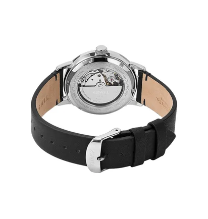 Timex Archive Marlin Automatic x Peanuts Snoopy and Woodstock 40mm Leather Strap (Silber / Schwarz)
