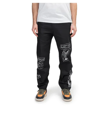 Brain Dead Printed Canvas Carpenter Pant (Schwarz)