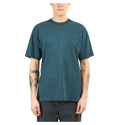 Carhartt WIP S/S Mosby Script T-Shirt (Dunkelgrün)