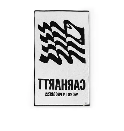 Carhartt WIP Wavy State Towel (Schwarz / Weiß)