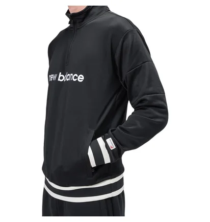 New Balance MT93545 REP Athletics Stadium Pullover (Schwarz / Weiss)