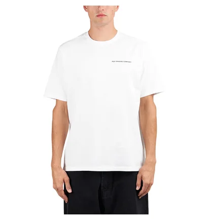 Pop Trading Company Logo T-Shirt (Weiss / Schwarz)
