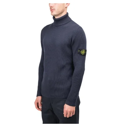 Stone Island Rib Wool Pullover (Navy)