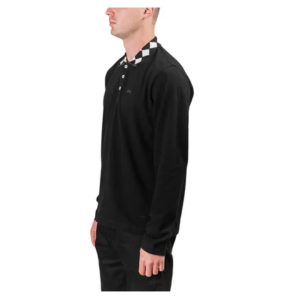 Stüssy Louie L/S Polo (Schwarz)