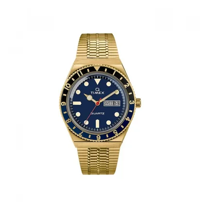 Timex Archive Q Diver Reissue 38mm (Gold / Schwarz / Blau)
