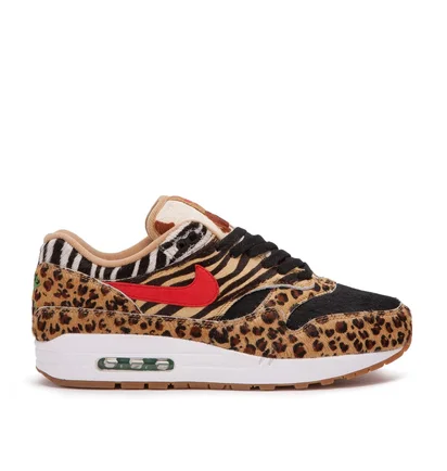 atmos x Nike Air Max 1 DLX “Animal Pack 2.0” (Weiß / Rot / Bison / Grün)