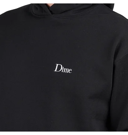 Dime Classic Small Logo Hoodie (Schwarz)