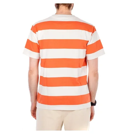 Norse Projects Johannes Wide Stripe (Rot / Hellbeige)