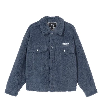 Stüssy WMNS Taryn Sherpa Trucker Jacket (Blau)
