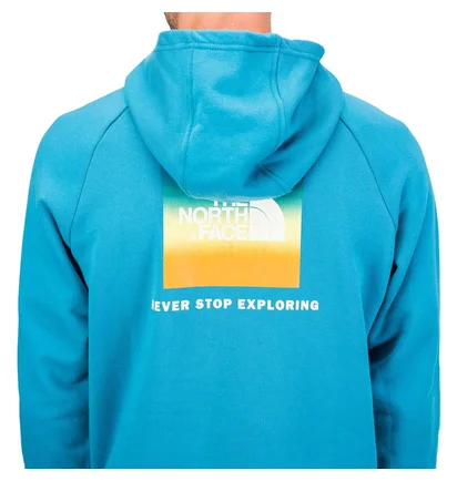 The North Face M Raglan Red Box Hoodie (Blau / Weiß)