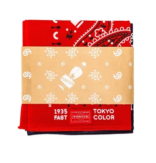 Porter by Yoshida Original Bandana (Rot / Marineblau)