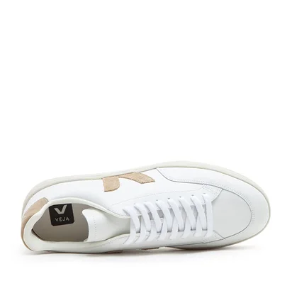 Veja V-12 Leather (Weiß / Braun)