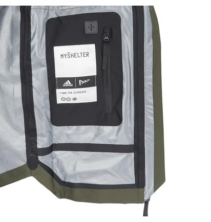 adidas Parley Myshelter Rain Jacket (Olive)